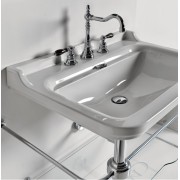 Pieds laiton chrome avec tablette 80 cm WALDORF - CRISTINA ONDYNA WD919751