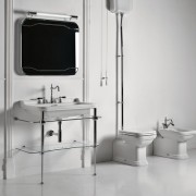 Pieds laiton chrome avec tablette 80 cm WALDORF - CRISTINA ONDYNA WD919751