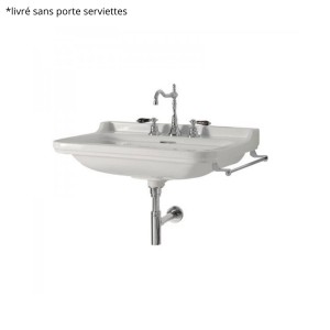 LAVABO CERAMIQUE WALDORF A SUSPENDRE OU SUR COLONNE 80-55 CM - CRISTINA ONDYNA WD8055