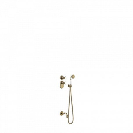 Kit thermostatique baignoire encastré Laiton Vieilli Mat TRES-CLASIC COLOR  - TRES 24235201LM Kit thermostatique baignoire encas