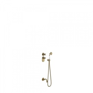 Kit thermostatique baignoire encastré Laiton Vieilli Mat TRES-CLASIC COLOR  - TRES 24235201LM Kit thermostatique baignoire encas