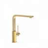 Mitigeur évier Bec tube 35x15 mm Or Mat TOP TRES COLORS - TRES 062435OM Mitigeur évier Bec tube 35x15 mm Or Mat TOP TRES COLORS 