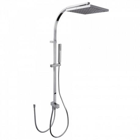 Kit de douche avec Douche fixe de 250x250 mm Chromé CUADRO - TRES 107926 Kit de douche avec Douche fixe de 250x250 mm Chromé CUA