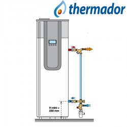 Kit chauffe-eau groupe de sécurité + siphon + 2 flexibles inox + évacuation  - THERMADOR BKCE - Vita Habitat