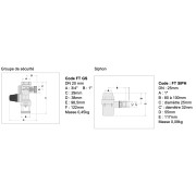 Kit chauffe-eau groupe de sécurité + siphon + 2 flexibles inox + évacuation - THERMADOR BKCE