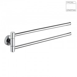 Porte-serviettes double GRAND HOTEL articule Chrome - CRISTINA ONDYNA - TE21451