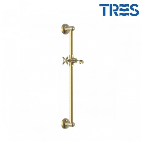 Barre coulissante Ø 20 mm et longeur 600 mm laiton vieilli - TRES 24273201LV