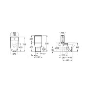 Reservoir avec alimentation par-dessous 3/6L blanc MERIDIAN - ROCA A34124H000