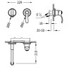 Mitigeur évier mural en Acier Bec 210 mm TRES CLASIC - TRES 24220001AC