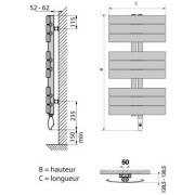 Sèche-serviettes électrique fluide INYO 1250W  LVI - 4890014