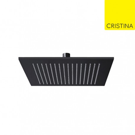 Pomme de douche carrée en laiton 30 cm Blackmat QUADRI - CRISTINA ONDYNA SD30013