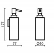 Porte savon liquide blackmat TRIVERDE - CRISTINA ONDYNA AM12713