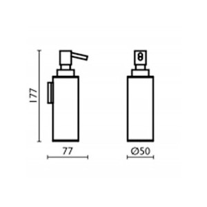 Porte savon liquide blackmat TRIVERDE - CRISTINA ONDYNA AM12713
