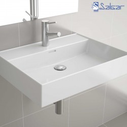 Ensemble meuble de salle de bain NOJA 600mm 2 portes CHÊNE ETERNITY avec  Vasque porcelaine - SALGAR 84968 - Vita Habitat