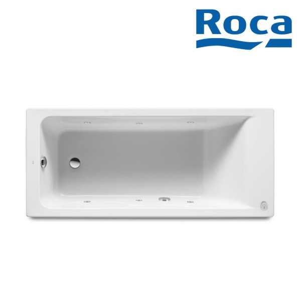 Baignoire Acrylique Rectangulaire Avec Systeme De Balneo Tonic Blanc Easy Roca A248157001 Vita Habitat