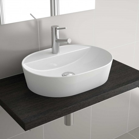 Vasque à poser en porcelaine blanche VARMEGA 515 - SALGAR 24553