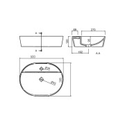 Vasque à poser en porcelaine blanche VARMEGA 515 - SALGAR 24553
