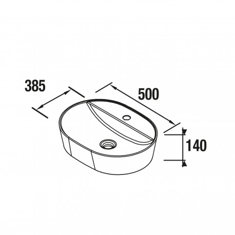 Vasque à poser en porcelaine blanche VARMEGA 515 - SALGAR 24553