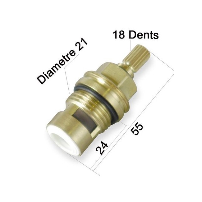 Tete ceramique 1/2 tour BL/CH/IMPERO ancien modele 18 dents - CRISTINA ONDYNA PD00186