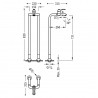 Mitigeur bain avec prises d'eau au niveau du sol. Douchette à main anticalcaire. Flexible double agrafage - TRES 24219402AC