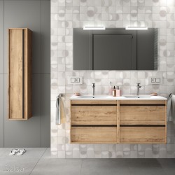 Ensemble complet Meuble et Vasque ATTILA 1200 CHÊNE OSTIPPO - SALGAR 84956