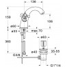 Robinet mélangeur avec vidage pour lavabo chromé CHAMBORD - CRISTINA ONDYNA CH21251