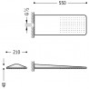 Douche murale acier inoxydable anticalcaire chromé 210x550 mm - TRES 29990307