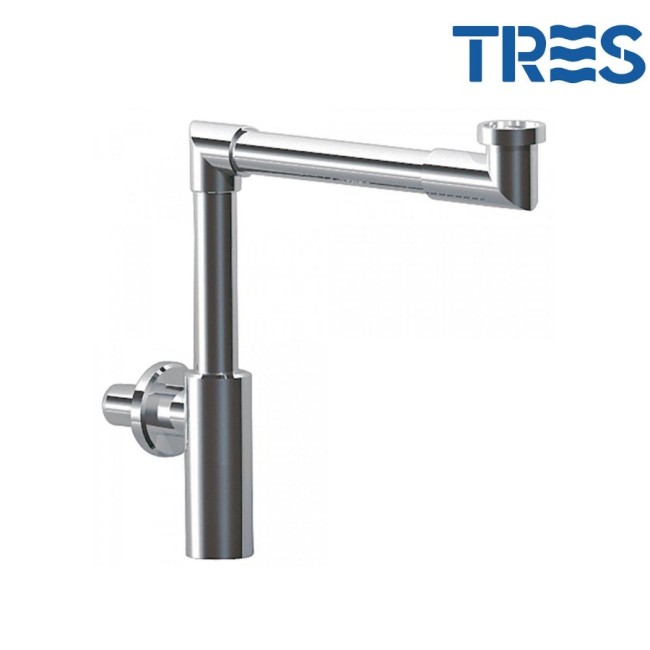 Siphon de lavabo apparent télescopique chromé - TRES 16110362