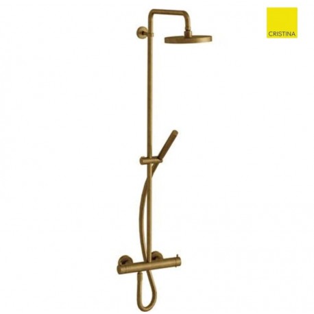 Colonne de douche Triverde Thermostatique complete Vieux Bronze - Cristina Ondyna TV48692