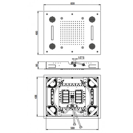 Ciel de pluie Chromothérapie brumisateur + musique connecté Chromé Temptation - CRISTINA ONDYNA TT44251