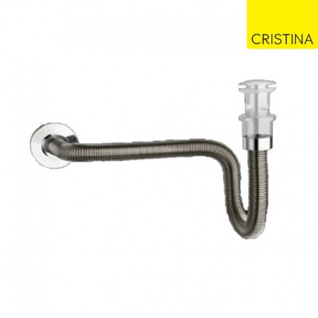 Passe Partout siphon flexible D.32 L.80cm CHROME - CRISTINA ONDYNA PP13051