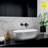 Mitigeur lavabo mural Chromé noir 2 trous bec 18 cm Triverde - Cristina Ondyna TV25772