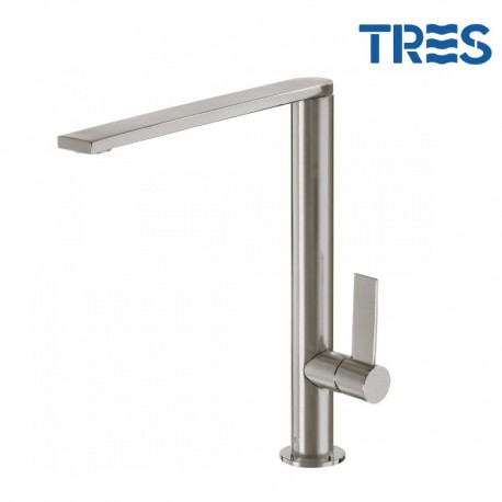 Mitigeur évier Acier TOP TRES COLORS bec 34x9 mm. - TRES 20548601AC