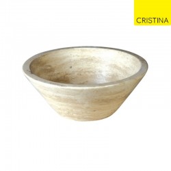 Vasque conique en pierre D.42 H.15.5 CM Sable - CRISTINA ONDYNA UR1005