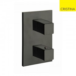 Façade thermostatique 3 sorties QUADRI LAITON NOIR - CRISTINA ONDYNA XQ85313