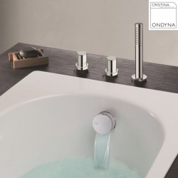 Bonde De Douche Hauteur 64 Mm Couvercle Extra Plat Or Brossé - CRISTINA  ONDYNA AD45596P - Vita Habitat