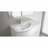 Plan vasque arrondis Droit Charge Minérale Blanc brillant - MAM - SALGAR - 83876