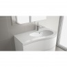 Plan vasque arrondi Gauche Charge Minérale Blanc brillant - MAM - SALGAR - 83877