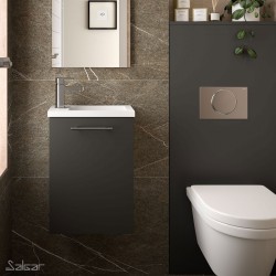 Meuble lave-mains et vasque Gris Mat MICRO - SALGAR - 85162