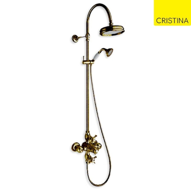 Colonne de douche thermostatique rétro Vieux Bronze CHAMBORD - CRISTINA ONDYNA CH72392  