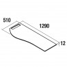 Plan de toilette arrondi droit avec porte-serviette intégré en Solid Surface- MAM - SALGAR - 85969