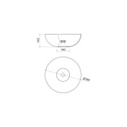  Vasque à poser en porcelaine ALTIRO Blanc mat SALGAR 24555