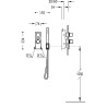 Kit douche thermostatique à encastrer BLOCK SYSTEM - TRES - 20625191BM