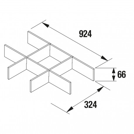 Séparateur tiroir inférieur pour meubles 800 NOJA/ARENYS - SALGAR - 85230