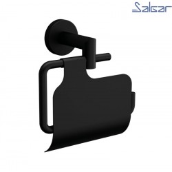 Porte-rouleau Noir mat avec couvercle LISSY - SALGAR 82198
