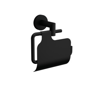 Porte-rouleau Noir mat avec couvercle LISSY - SALGAR 82198