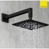 Pomme de douche Noir mat slim laiton carré - Cristina Ondyna SD25013