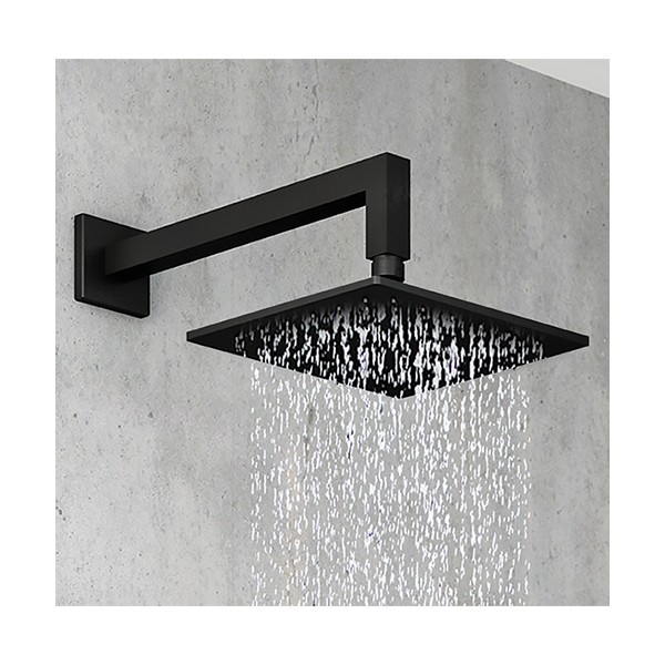 Douchette,Pommeau de Douche,3 Fonction Noir Mat Mur-Monté Douche Ensemble  Avec Tuyau Et Support de Douche Pomme : : Bricolage