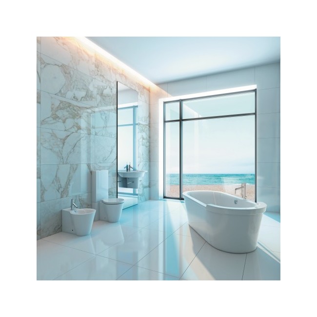 Monocolonne sur pied bain douche Chrome TRIVERDE - CRISTINA ONDYNA - TV18951