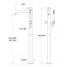 Monocolonne sur pied bain douche Chrome TRIVERDE - CRISTINA ONDYNA - TV18951